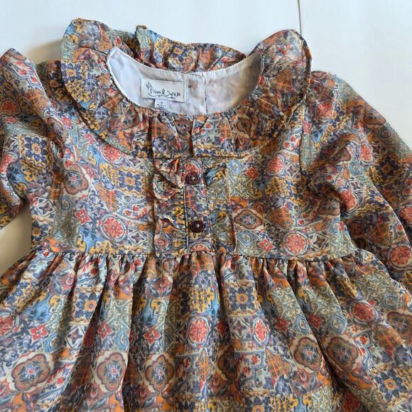 Pippa and Julie Flowy Bohemian Dress Size 5T - Picture 4 of 11